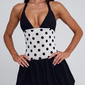 OUTCAST Rosleigh Mini Black & White Dress